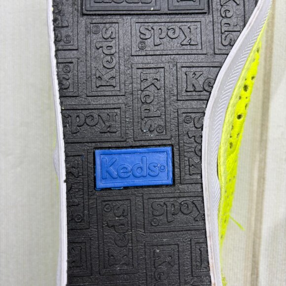 Share Keds Neon Yellow Size 7 Low Top Womens Laceless Laser Cut Sneakers Slip-On - Picture 11 of 16